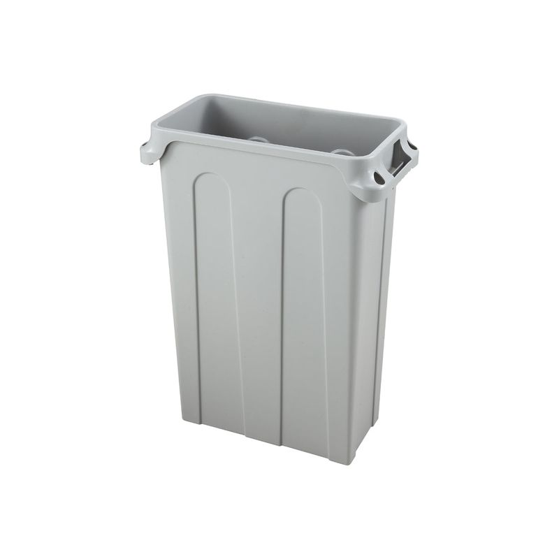 JIWINS VENTED CHANNEL CONTAINER GREY PE 566x279x760mm, 76lt (*JW-CR76V*) = PACK OF 6 X EACHES