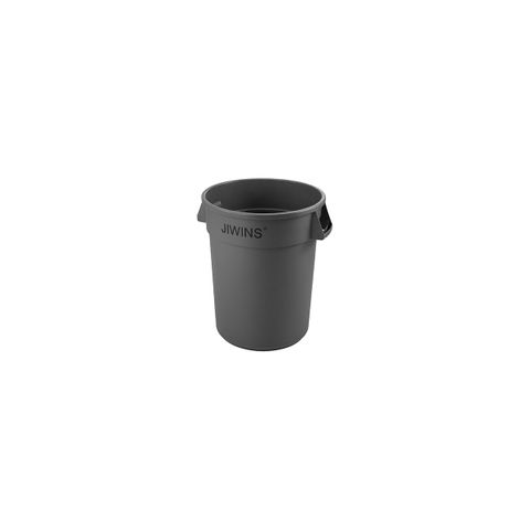 JIWINS ROUND RECYCLE BIN GREY PE 398x434mm 38lt (*JW-CR38E*) =  1 X EACH