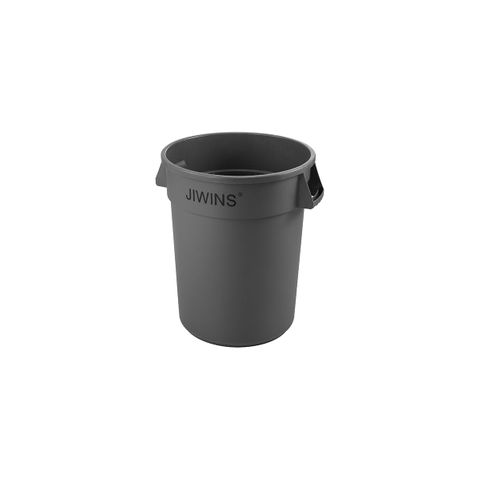 JIWINS ROUND RECYCLE BIN GREY PE 492x584mm 75.7lt (*JW-CR76E*) =  1 X EACH