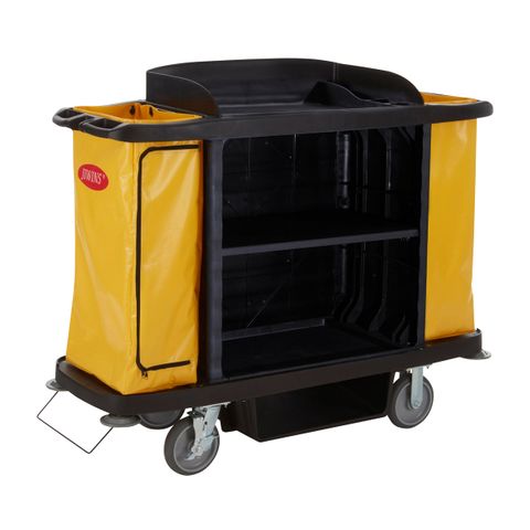 JIWINS HOUSEKEEPING CART BLACK PP 1536x554x1252mm (*JW-HCC1*) =  1 X EACH