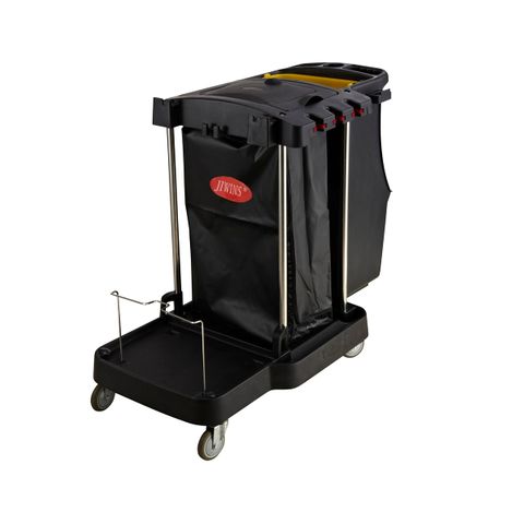 JIWINS COMPACT CLEANING CART BLACK PP 1260x575x975mm (*JW-CCS*) =  1 X EACH