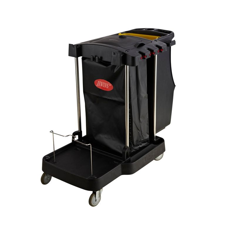 JIWINS COMPACT CLEANING CART BLACK PP 1260x575x975mm (*JW-CCS*) =  1 X EACH
