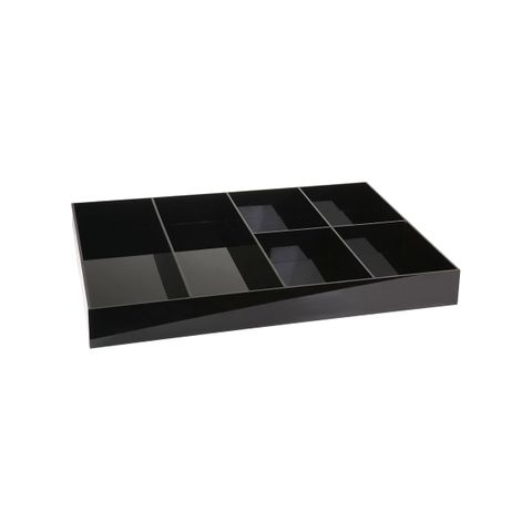 JIWINS TOP DIVIDER HOUSEKEEPING CART BLACK ACR 620x480x65mm (*JW-HCCR*) = PACK OF 6 X EACHES