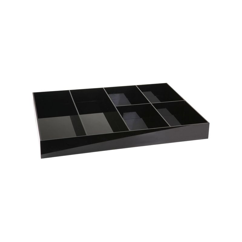 JIWINS TOP DIVIDER HOUSEKEEPING CART BLACK ACR 620x480x65mm (*JW-HCCR*) = PACK OF 6 X EACHES