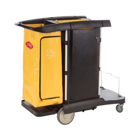 JIWINS INNOVATIVE CLEANING CART BLACK PP 1212x575x1115mm (*JW-CCID*) =  1 X EACH