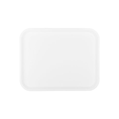 CHEF INOX PLASTIC TRAY POLYPROP 450x350x23mm WHITE (*06986-W*) = PACK OF 12 X EACHES