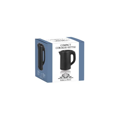 NOBLE & PRICE ELECTRIC KETTLE DBL WALL BLK 0.8lt 1000-1200W (*9000-12*) =  1 X EACH