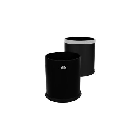 NOBLE & PRICE ROUND BLACK BIN w/SS FRAME 9.8lt, 235x275mm (*9000-04*) =  1 X EACH
