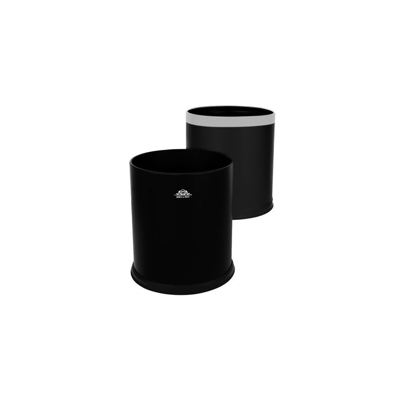 NOBLE & PRICE ROUND BLACK BIN w/SS FRAME 9.8lt, 235x275mm (*9000-04*) =  1 X EACH