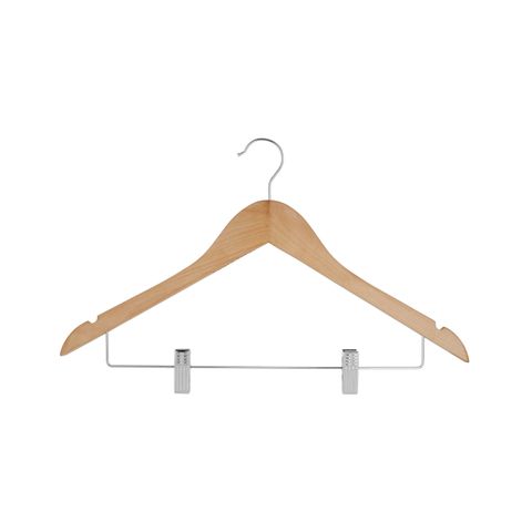 NOBLE & PRICE HOOK HANGER STD WITH CLIPS BIRCH 445x250x12mm (*9000-23*) = PACK OF 3 X EACHES