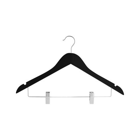 NOBLE & PRICE HOOK HANGER STD WITH CLIPS BLACK 445x250x12mm (*9000-20*) = PACK OF 3 X EACHES