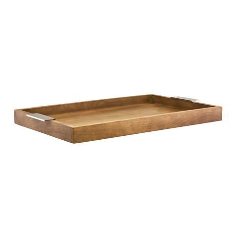 CHEF INOX TRAY RM SERVICE ALUM HDL 620x400x50mm LT MANGOWOOD (*04503*) =  1 X EACH