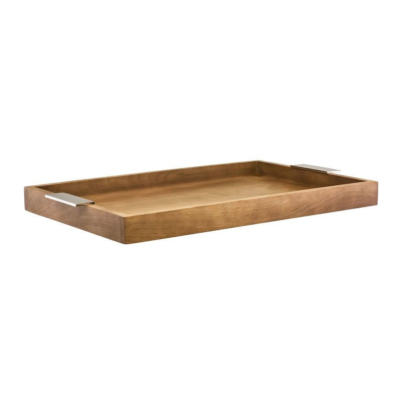 CHEF INOX TRAY RM SERVICE ALUM HDL 620x400x50mm LT MANGOWOOD (*04503*) =  1 X EACH