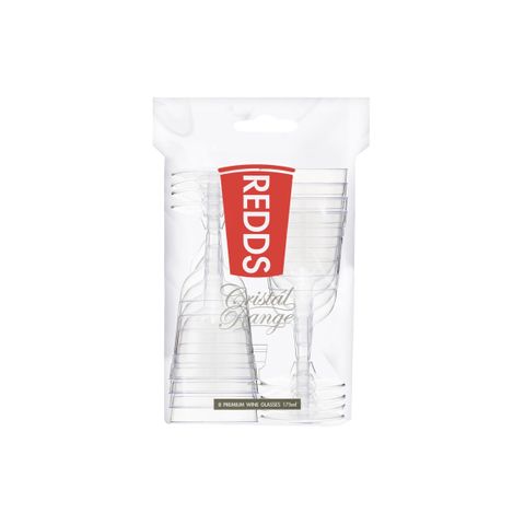 REDDS WINE CUPS DETACHABLE BASE BPA FREE 175ml 8PK (*RC-W175CR8-15*) = SLEEVE OF 15 X PACKETS