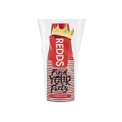 REDDS RED CUP 425ml 25PK (*RC-425RD25-12*) = SLEEVE OF 12 X PACKETS