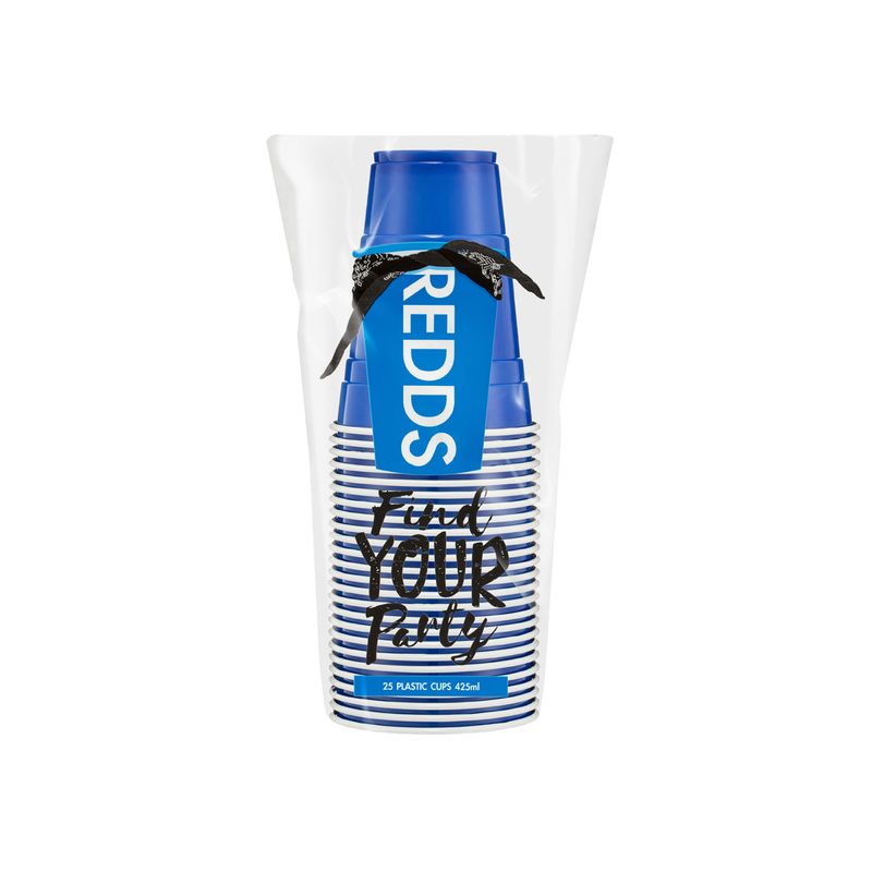 REDDS BLUE CUP 425ml 25PK (*RC-425BU25-12*) = SLEEVE OF 12 X PACKETS