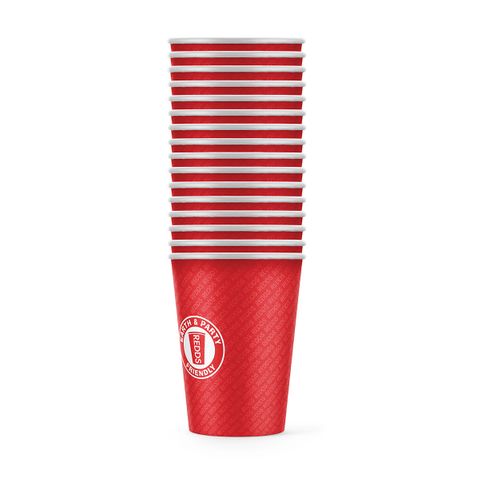 REDDS PAPER CUP 425ml 15PK (*RC-PC425RD15-12*) = SLEEVE OF 12 X PACKETS