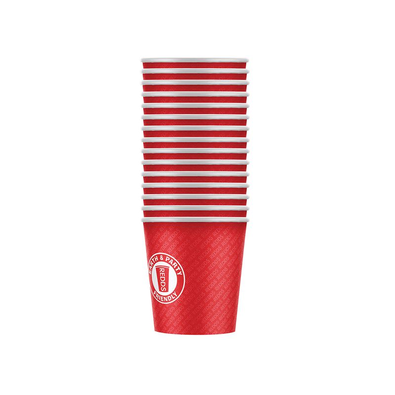 REDDS MINIS PAPER CUP 285ml 15PK (*RC-PC285RD15-12*) = SLEEVE OF 12 X PACKETS