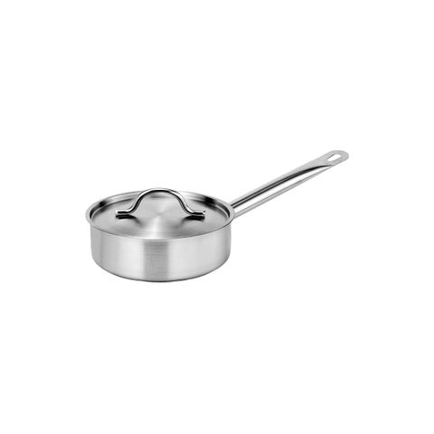 FORCE SAUTE PAN w/LID 220x75mm SS TRI-PLY 2.8lt (*73553*) =  1 X EACH