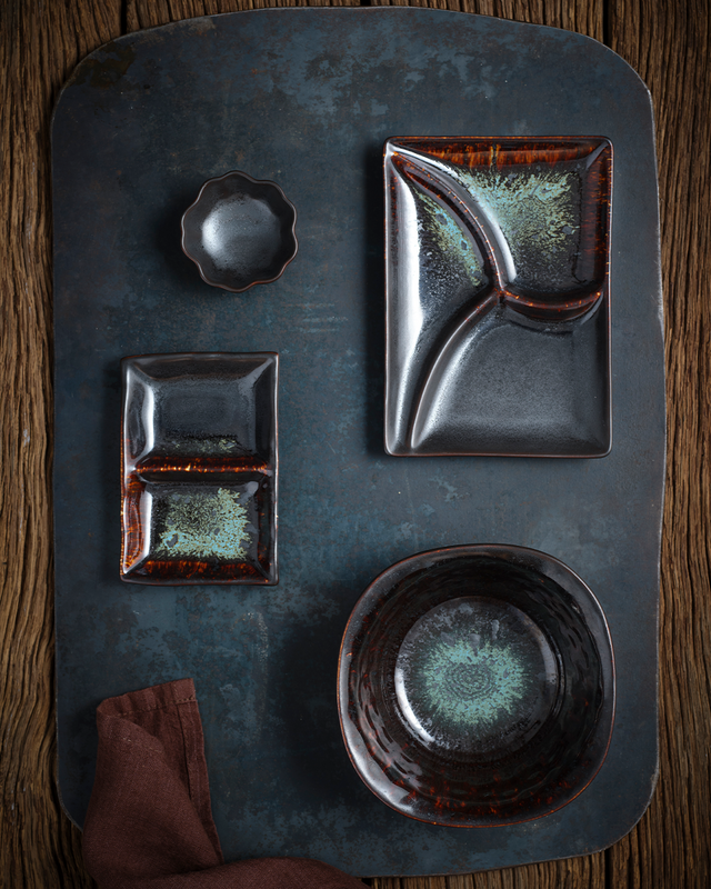 TABLEKRAFT FUSION FLOWER DIPPING BOWL 157x67mm PATINA (*902219*) = PACK OF 6 X EACHES