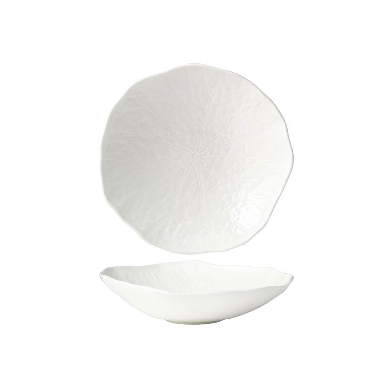 TABLEKRAFT FUSION LOTUS DEEP COUPE PLATE 245x67mm WHITE (*902105*) = PACK OF 4 X EACHES