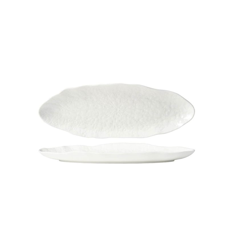 TABLEKRAFT FUSION LOTUS OVAL PLATE 333x113x25mm WHITE (*902103*) = PACK OF 4 X EACHES