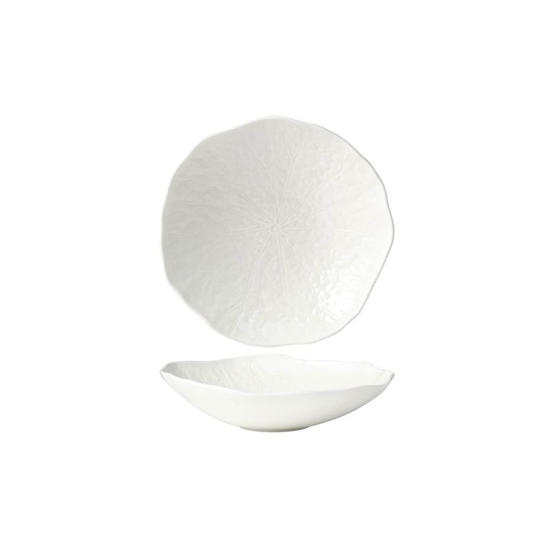 TABLEKRAFT FUSION LOTUS DEEP COUPE PLATE 210x58mm WHITE (*902102*) = PACK OF 6 X EACHES
