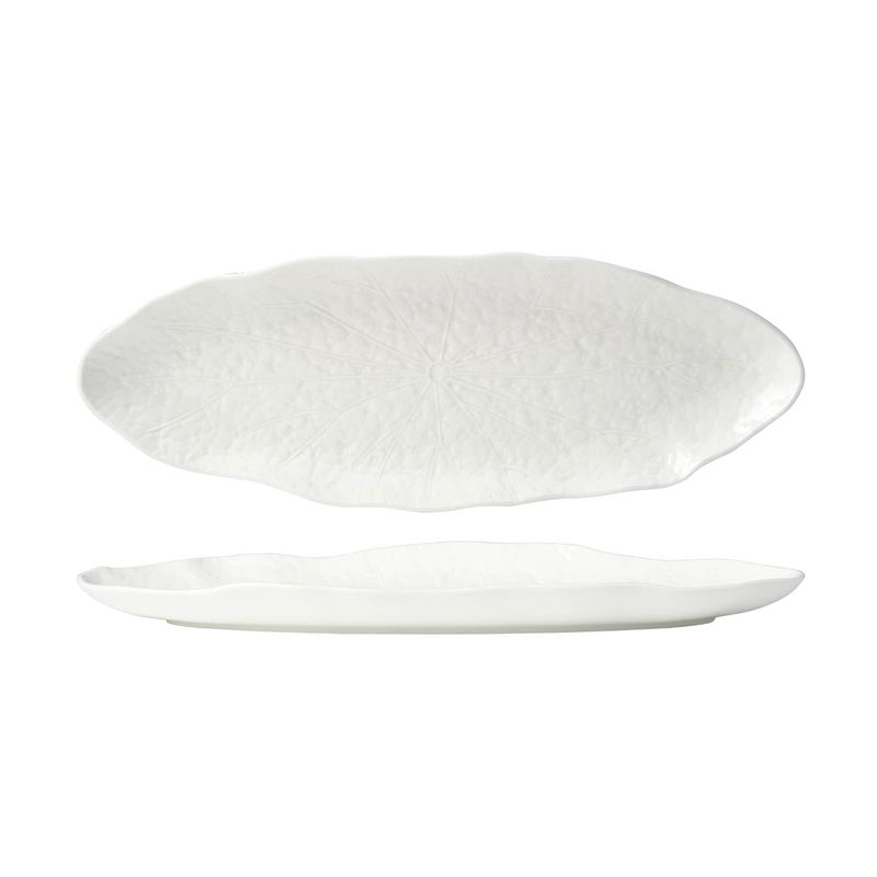 TABLEKRAFT FUSION LOTUS OVAL PLATE 388x132x30mm WHITE (*902104*) = PACK OF 4 X EACHES