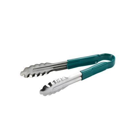 CHEF INOX ESSENTIALS TONG S/S HDL 230mm GREEN (*36101*) = PACK OF 12 X EACHES