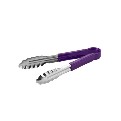 CHEF INOX ESSENTIALS TONG S/S HDL 230mm PURPLE (*36104*) = PACK OF 12 X EACHES
