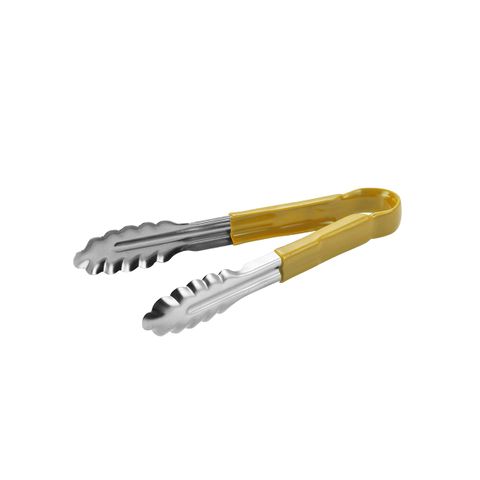 CHEF INOX ESSENTIALS TONG S/S HDL 230mm YELLOW (*36103*) = PACK OF 12 X EACHES