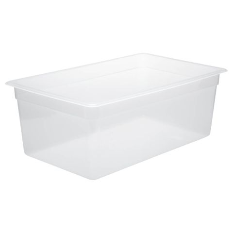 CHEF INOX GN STORAGE CONTAINER-POLYPROP GN 1/1 x 150mm CLEAR (*CPP-11150*) =  1 X EACH