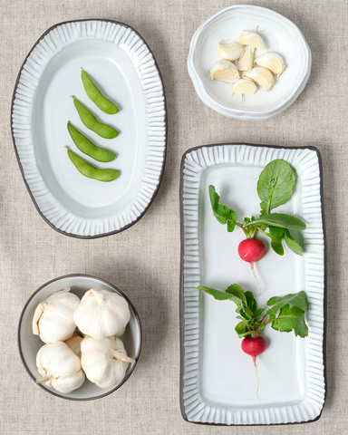 TABLEKRAFT LINEA ORGANICS RECT PLATTER 300x160x40mm WHITE (*907572*) = PACK OF 4 X EACHES