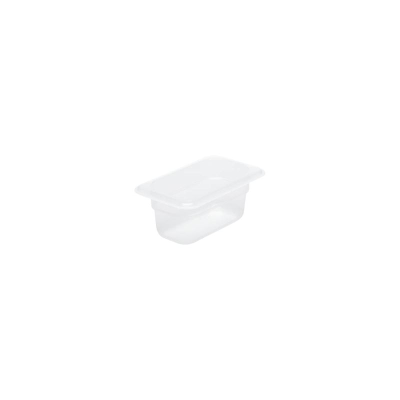 CHEF INOX GN STORAGE CONTAINER-POLYPROP GN 1/9 x100mm CLEAR (*CPP-19100*) =  1 X EACH