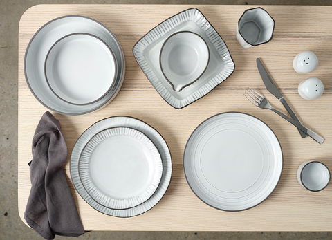 TABLEKRAFT LINEA ORGANICS DEEP PLATE w/RIM 235x55mm WHITE (*907566*) = PACK OF 5 X EACHES