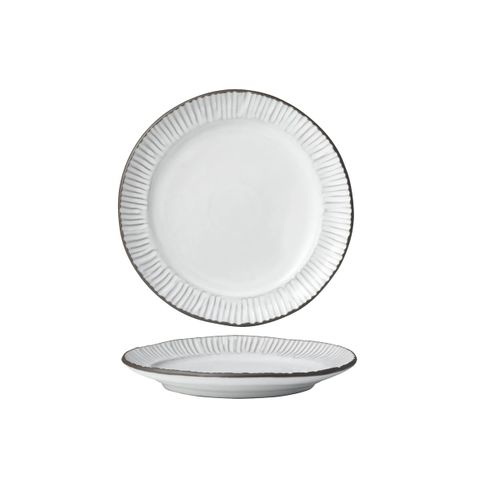 TABLEKRAFT LINEA ORGANICS PLATE w/RIM 260x35mm WHITE (*907562*) = PACK OF 5 X EACHES