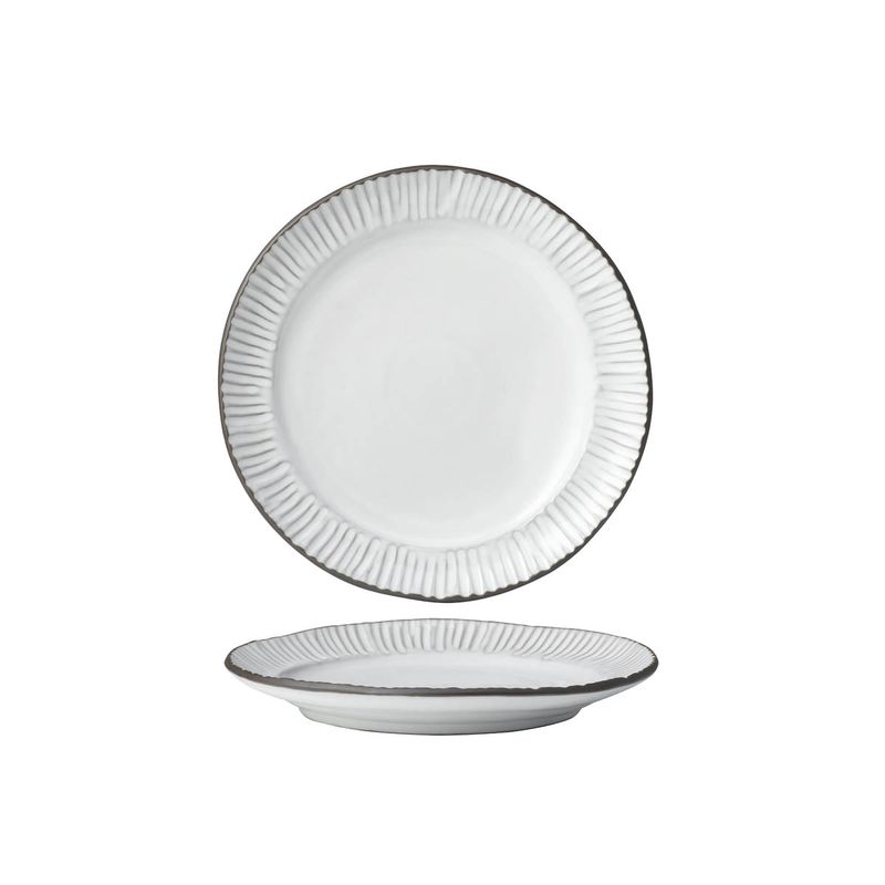TABLEKRAFT LINEA ORGANICS PLATE w/RIM 260x35mm WHITE (*907562*) = PACK OF 5 X EACHES