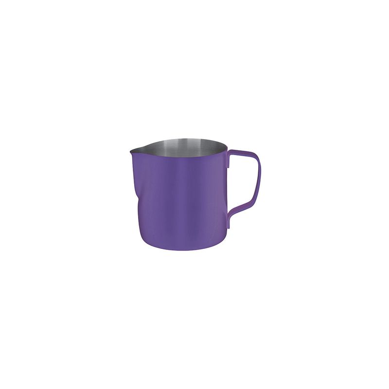 BREW MILK FROTHING JUG POWDER COATED EXTERIOR 350ml PURPLE (*BW9206*) =  1 X EACH