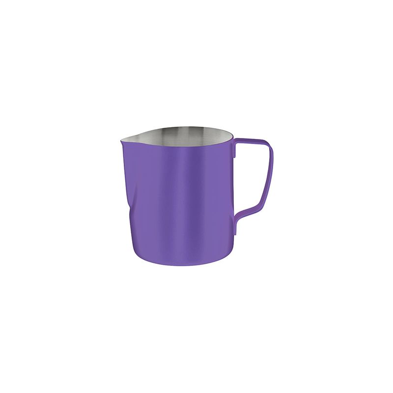 BREW MILK FROTHING JUG POWDER COATED EXTERIOR 600ml PURPLE (*BW9226*) =  1 X EACH