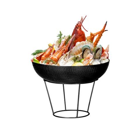 CHEF INOX ROUND RISER S/S 195/285x190mm MATT BLACK (*06935*) = PACK OF 4 X EACHES