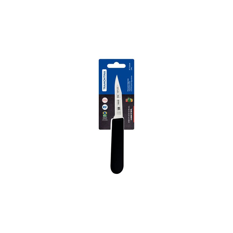 TRAMONTINA PROF PARING KNIFE POINT EDGE  70mm BLK H/S (*TM24626/103*) =  1 X EACH