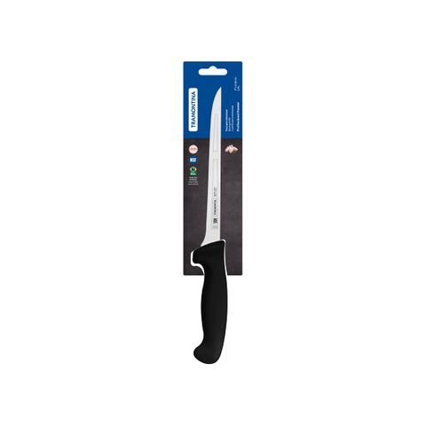 TRAMONTINA PROF BONING KNIFE STR NAR FLEXI 180mm BLK H/S (*TM24603/107*) =  1 X EACH