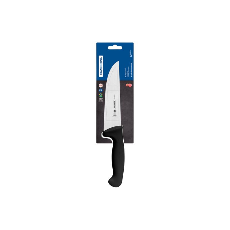 TRAMONTINA PROF BUTCHER KNIFE STRAIGHT BACK 150mm BLK H/S (*TM24607/106*) =  1 X EACH