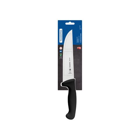 TRAMONTINA PROF BUTCHER KNIFE STRAIGHT BACK 180mm BLK H/S (*TM24607/107*) =  1 X EACH