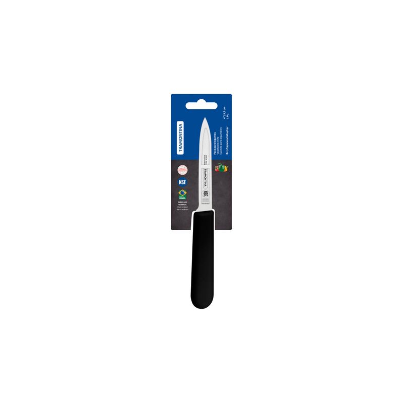 TRAMONTINA PROF PARING KNIFE STRAIGHT ED 100mm BLK H/S (*TM24625/104*) =  1 X EACH