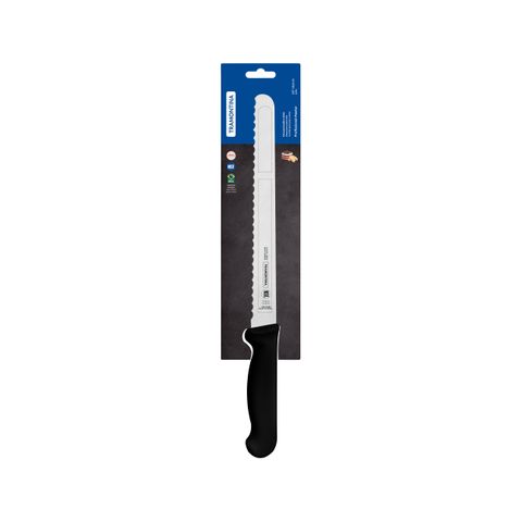 TRAMONTINA PROF BREAD KNIFE SERRATED 250mm BLK H/S (*TM24627/100*) =  1 X EACH