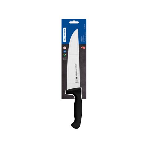 TRAMONTINA PROF BUTCHER KNIFE STRAIGHT BACK 200mm BLK H/S (*TM24607/108*) =  1 X EACH