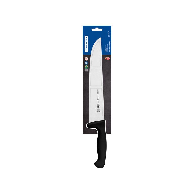 TRAMONTINA PROF BUTCHER KNIFE STRAIGHT BACK 250mm BLK H/S (*TM24607/100*) =  1 X EACH