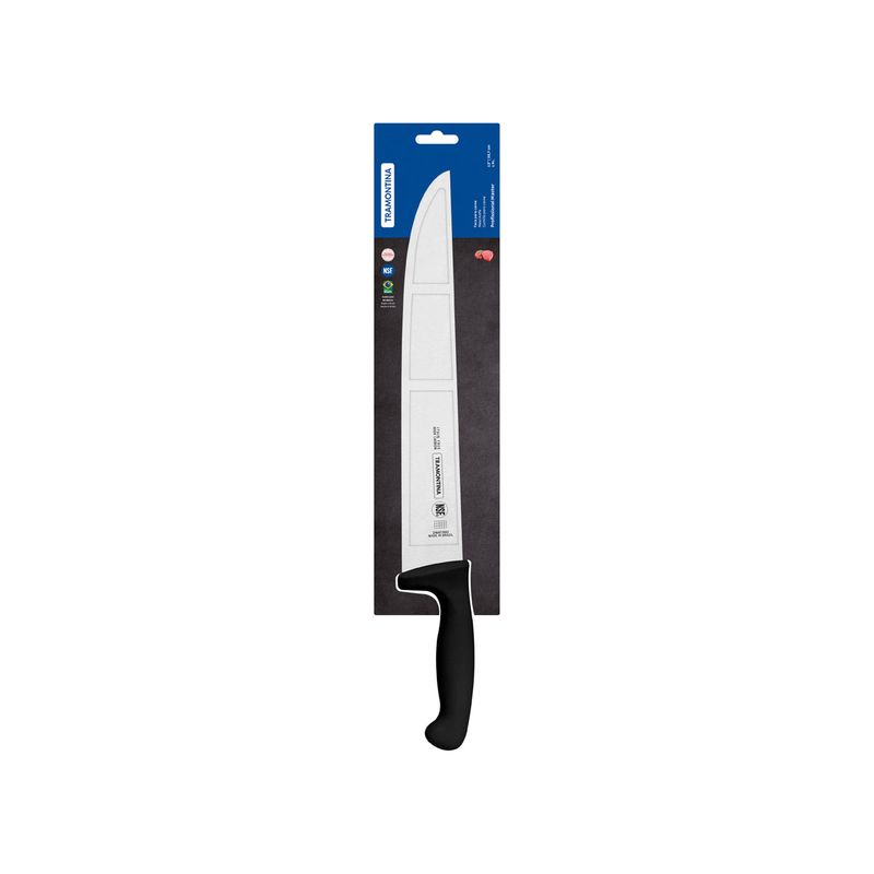 TRAMONTINA PROF BUTCHER KNIFE STRAIGHT BACK 300mm BLK H/S (*TM24607/102*) =  1 X EACH