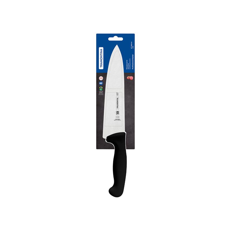 TRAMONTINA PROF CHEF'S KNIFE STR EDGE  X-WIDE 200mm BLK H/S (*TM24609/108*) =  1 X EACH
